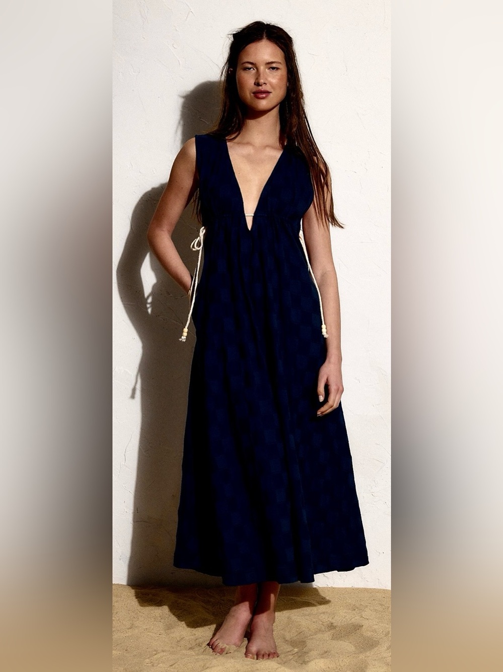 NWT FREE PEOPLE FREE EST TIDE BREAKER MIDI DRESS BLACK